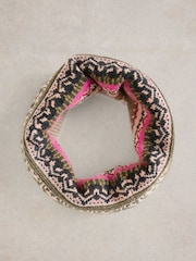 White Stuff Natural Fairisle Pattern Knitted Snood - Image 1 of 2