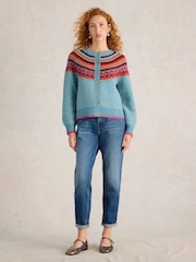 White Stuff Blue Mini Heart Cardigan - Image 1 of 6