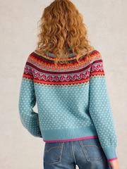 White Stuff Blue Mini Heart Cardigan - Image 3 of 6
