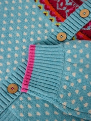 White Stuff Blue Mini Heart Cardigan - Image 6 of 6