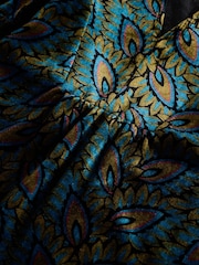 White Stuff Green Ash Velvet Mix Dress - Image 6 of 6