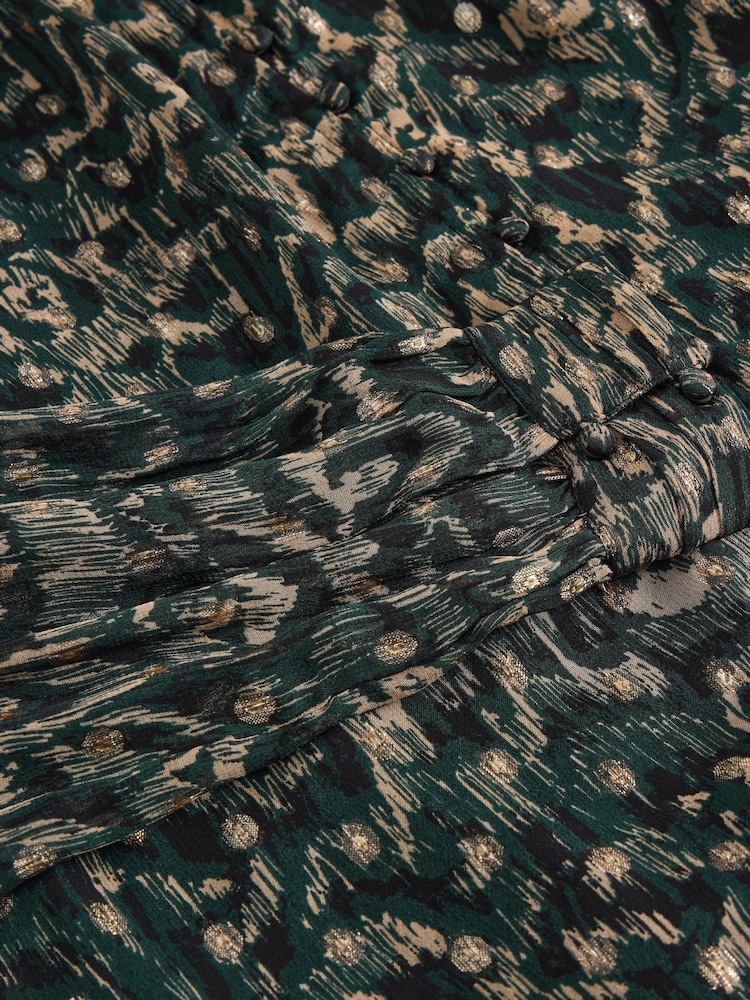 White Stuff Black Mirabel Metallic Spot Top - Image 6 of 6