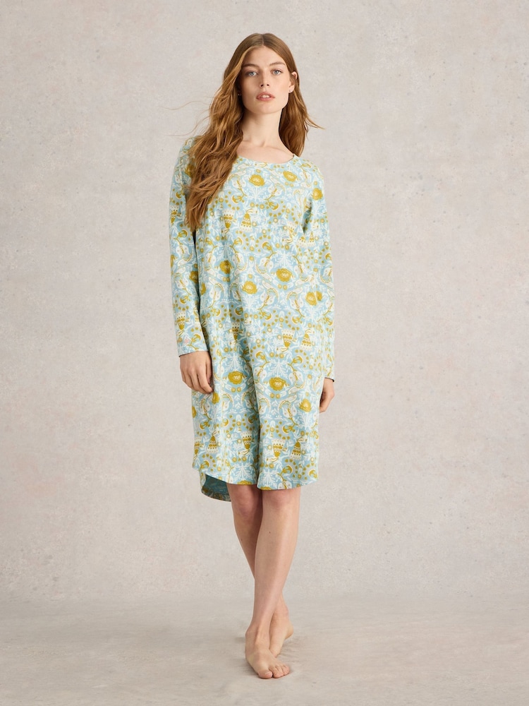 White Stuff Blue Eva Jersey Nightie - Image 1 of 6 White Stuff Blue Eva Jersey Nightie - Image 1 of 6