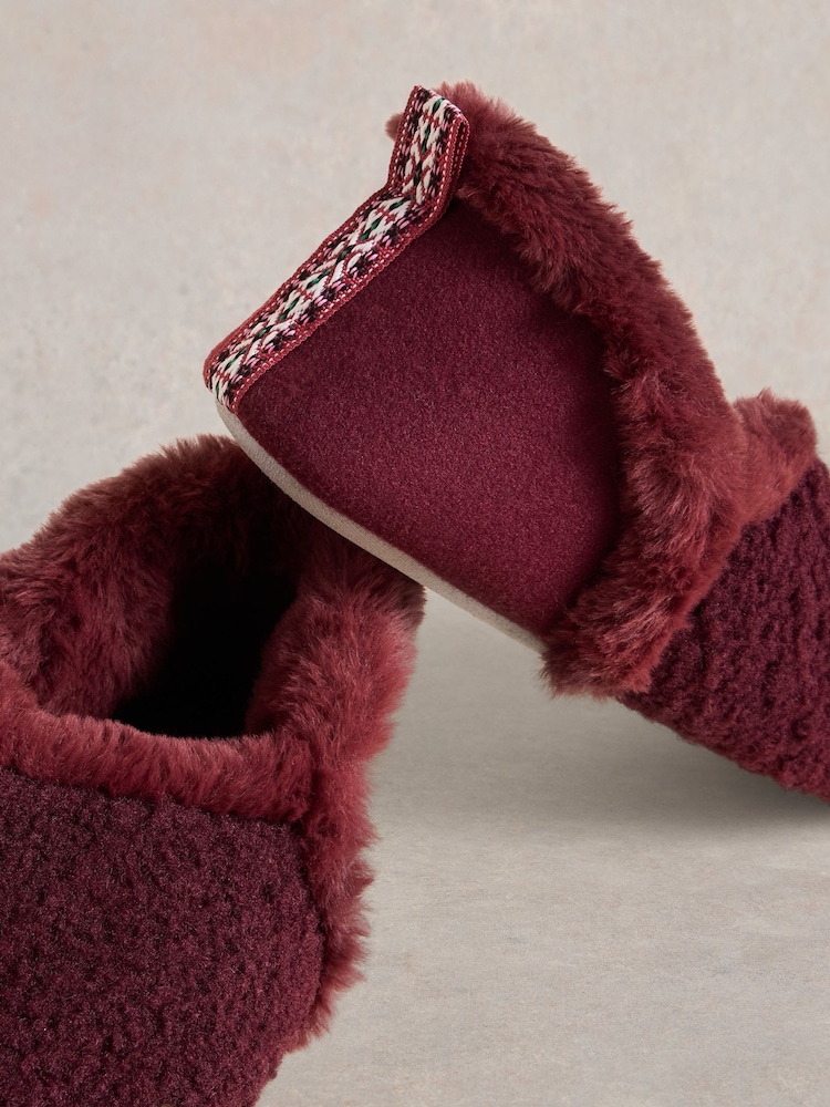 White Stuff Red Reya Closed Back Slippers - Image 4 of 4