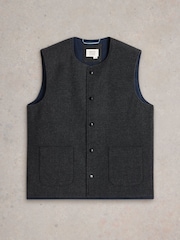 White Stuff Grey McKay Wool Gilet - Image 5 of 6