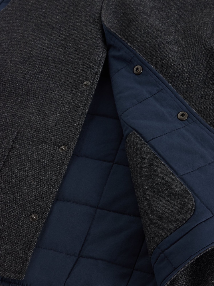 White Stuff Grey McKay Wool Gilet - Image 6 of 6