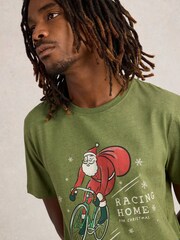 White Stuff Green Racing Home Graphic T-Shirt - Image 4 of 6