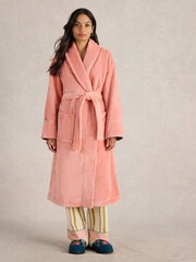 White Stuff Pink Clover Cosy Dressing Gown - Image 1 of 6