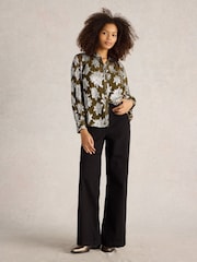 White Stuff Green Phoebe Jacquard Shirt - Image 3 of 6