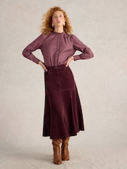 White Stuff Purple Aster Metallic Stripe Shirt - Image 1 of 6