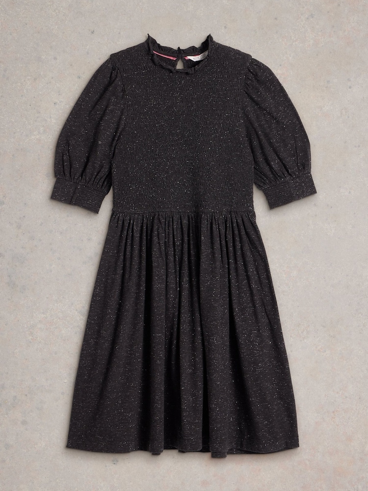 White Stuff Grey Molly Sparkle Jersey Dress - Image 5 of 6