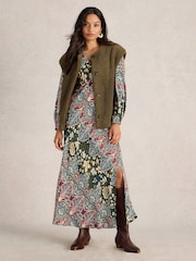 White Stuff Green Hope Bias Cut Dress - Image 1 of 6