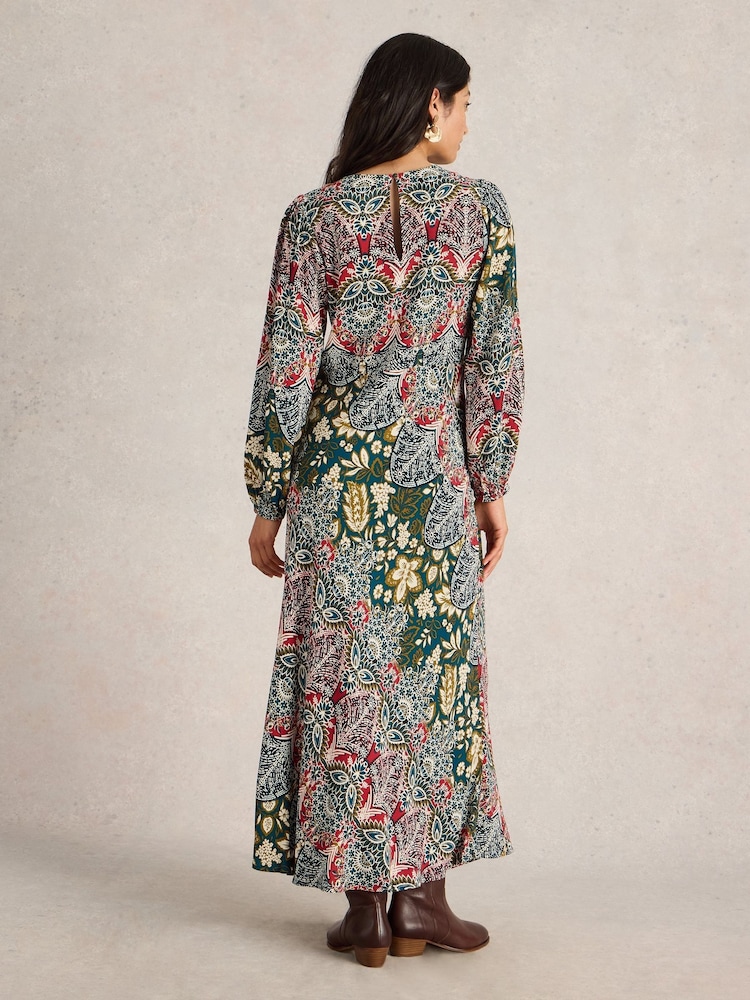 White Stuff Green Hope Bias Cut Dress - Image 2 of 6
