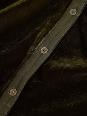 White Stuff Green Olive Velvet Tunic - Image 6 of 6