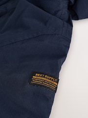 Navy Waterproof Borg Lined Parka Coat (3mths-7yrs) - Image 11 of 12