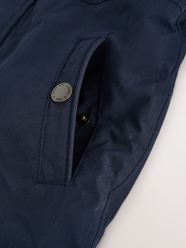 Navy Waterproof Borg Lined Parka Coat (3mths-7yrs) - Image 12 of 12 Navy Waterproof Borg Lined Parka Coat (3mths-7yrs) - Image 12 of 12