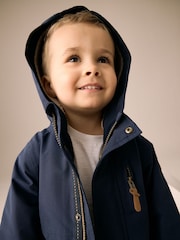 Navy Waterproof Borg Lined Parka Coat (3mths-7yrs) - Image 5 of 12