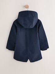Navy Waterproof Borg Lined Parka Coat (3mths-7yrs) - Image 8 of 12