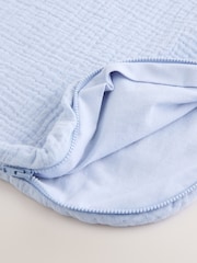 Modern Blue Muslin 1 Tog Baby 100% Cotton Sleep Bag - Image 6 of 8