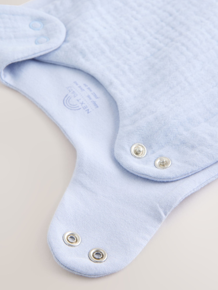 Modern Blue Muslin 1 Tog Baby 100% Cotton Sleep Bag - Image 7 of 8