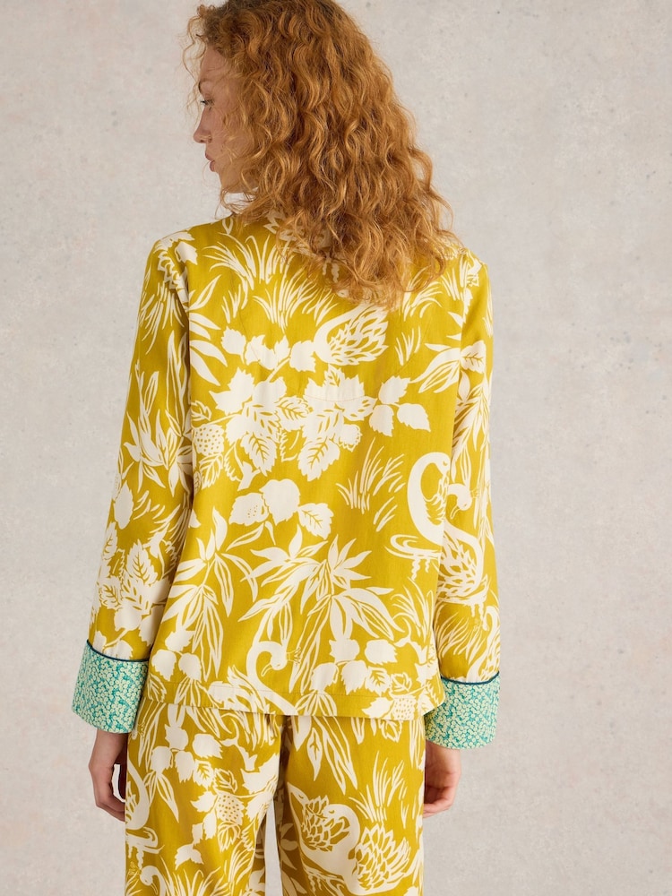 White Stuff Yellow Nina Organic Pyjamas Shirt - Image 2 of 6 White Stuff Yellow Nina Organic Pyjamas Shirt - Image 2 of 6