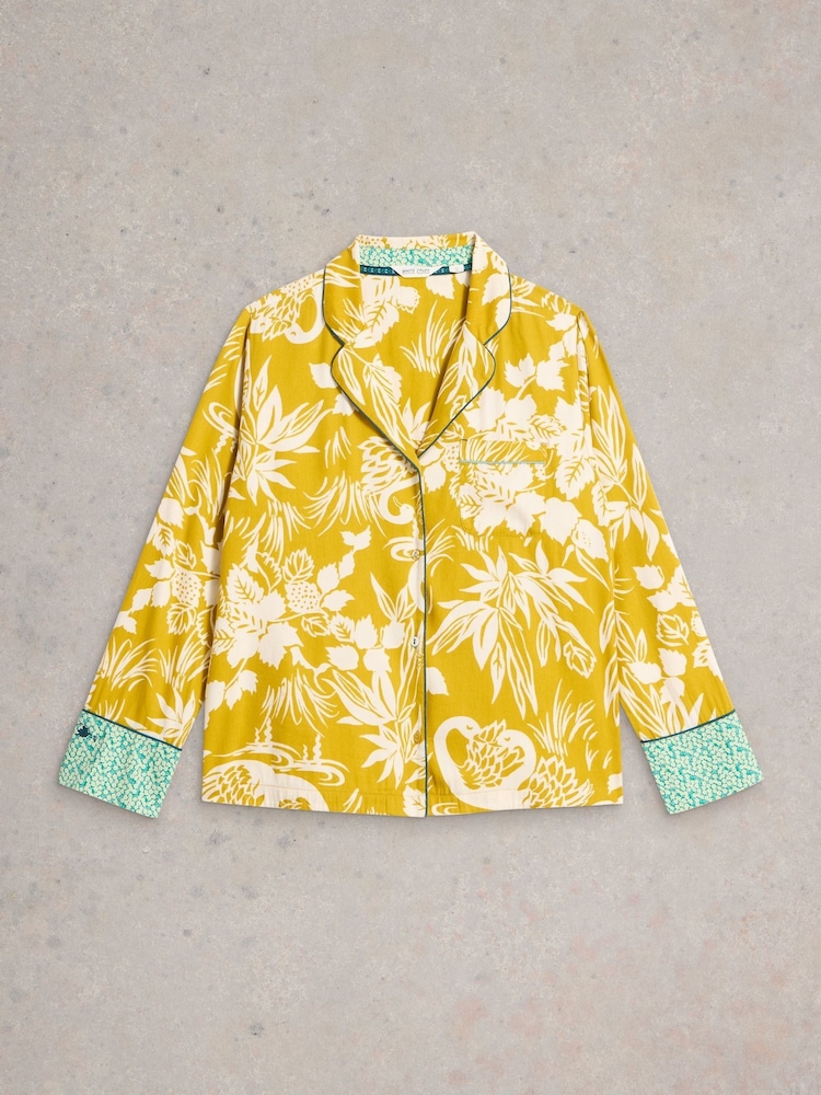 Geel - White Stuff Nina Organic Pyjamas Shirt - Image 5 of 6