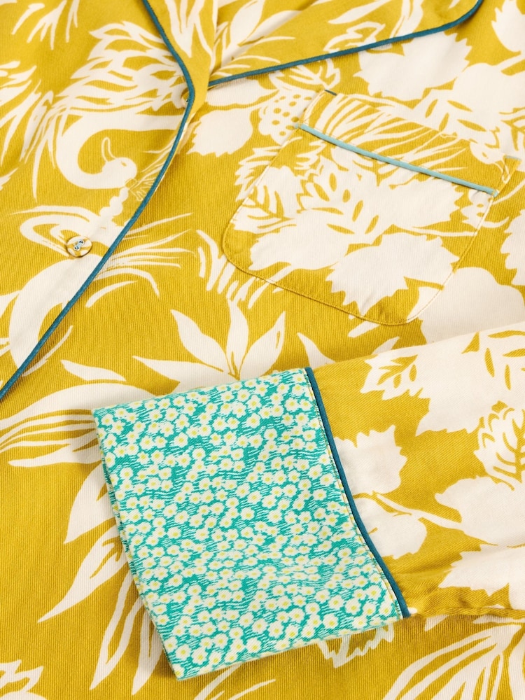 White Stuff Yellow Nina Organic Pyjamas Shirt - Image 6 of 6 White Stuff Yellow Nina Organic Pyjamas Shirt - Image 6 of 6