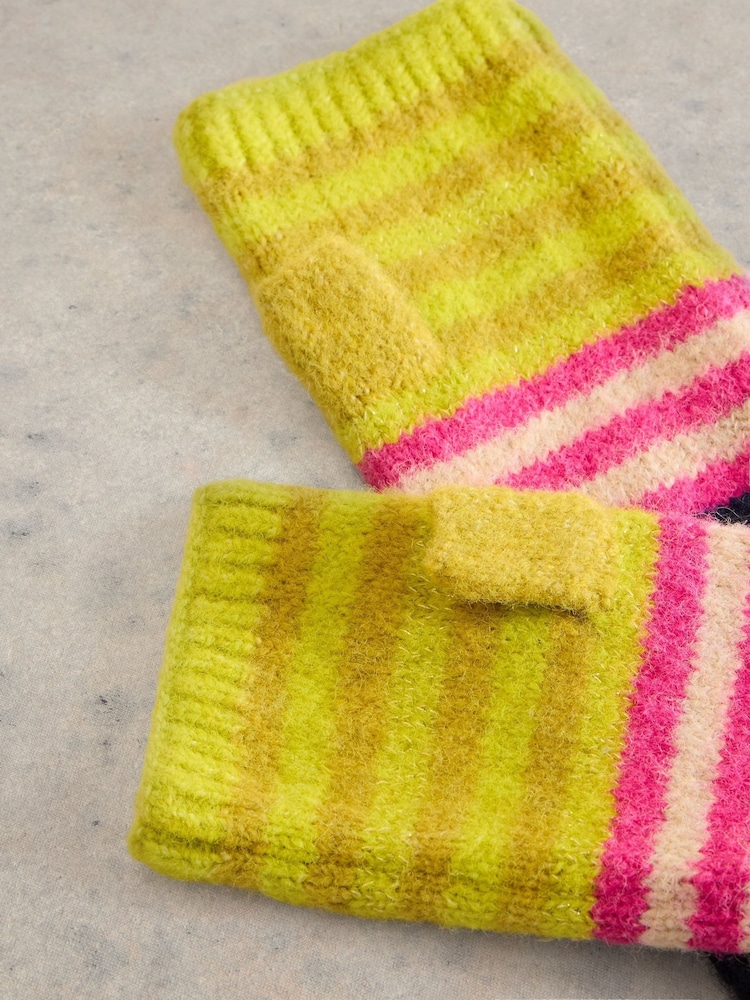 White Stuff Yellow Striped Arm Warmer - Image 3 of 3