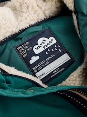 Forest Green Waterproof Borg Lined Parka Coat (3mths-7yrs) - Image 4 of 9