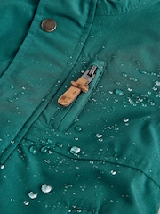 Forest Green Waterproof Borg Lined Parka Coat (3mths-7yrs) - Image 6 of 9