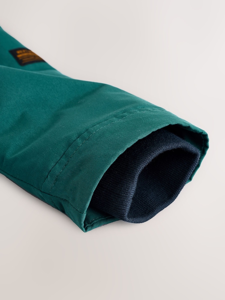 Forest Green Waterproof Borg Lined Parka Coat (3mths-7yrs) - Image 9 of 9