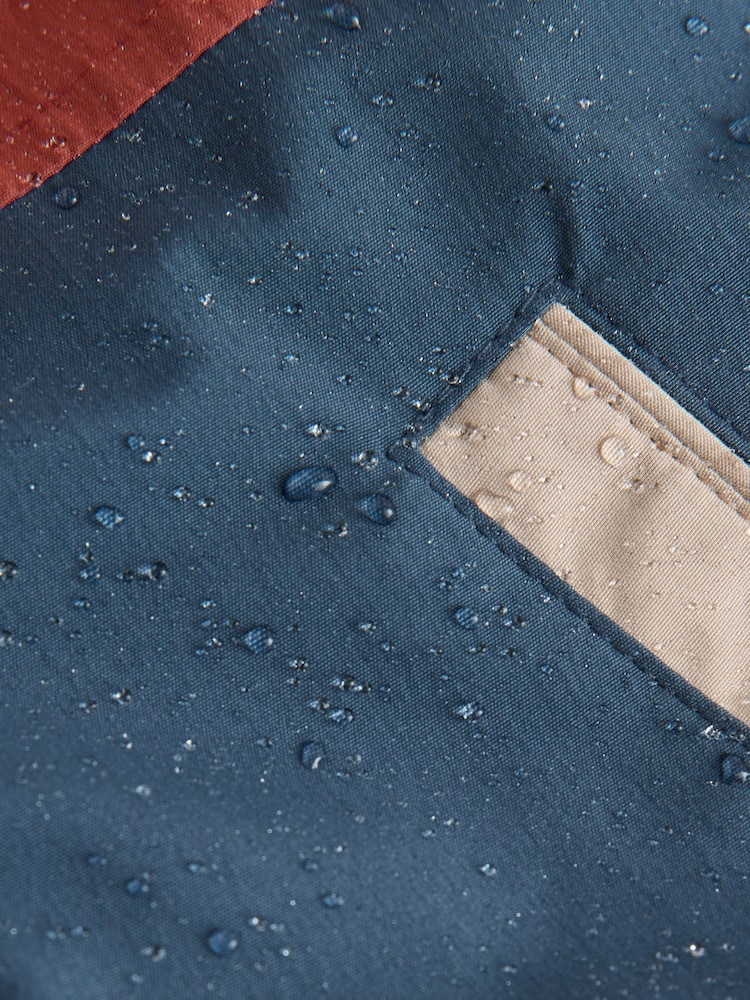 Navy/Red Colourblock Waterproof Borg Lined Parka Coat (3mths-7yrs) - Image 4 of 6