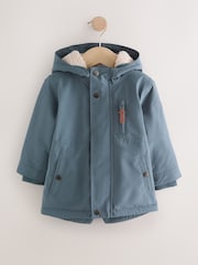 Grau - Wasserdichter Parka mit Sherpa-Futter (3 Monate bis 7 Jahre) - Bild 3 von 9
