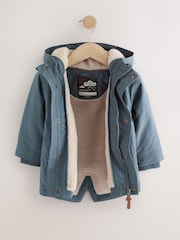 Grau - Wasserdichter Parka mit Sherpa-Futter (3 Monate bis 7 Jahre) - Bild 5 von 9