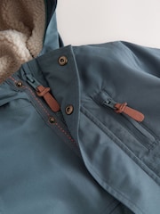 Grau - Wasserdichter Parka mit Sherpa-Futter (3 Monate bis 7 Jahre) - Bild 6 von 9
