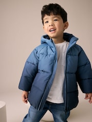 Blue Dip-Dye Padded Coat (3mths-7yrs) - Image 1 of 9