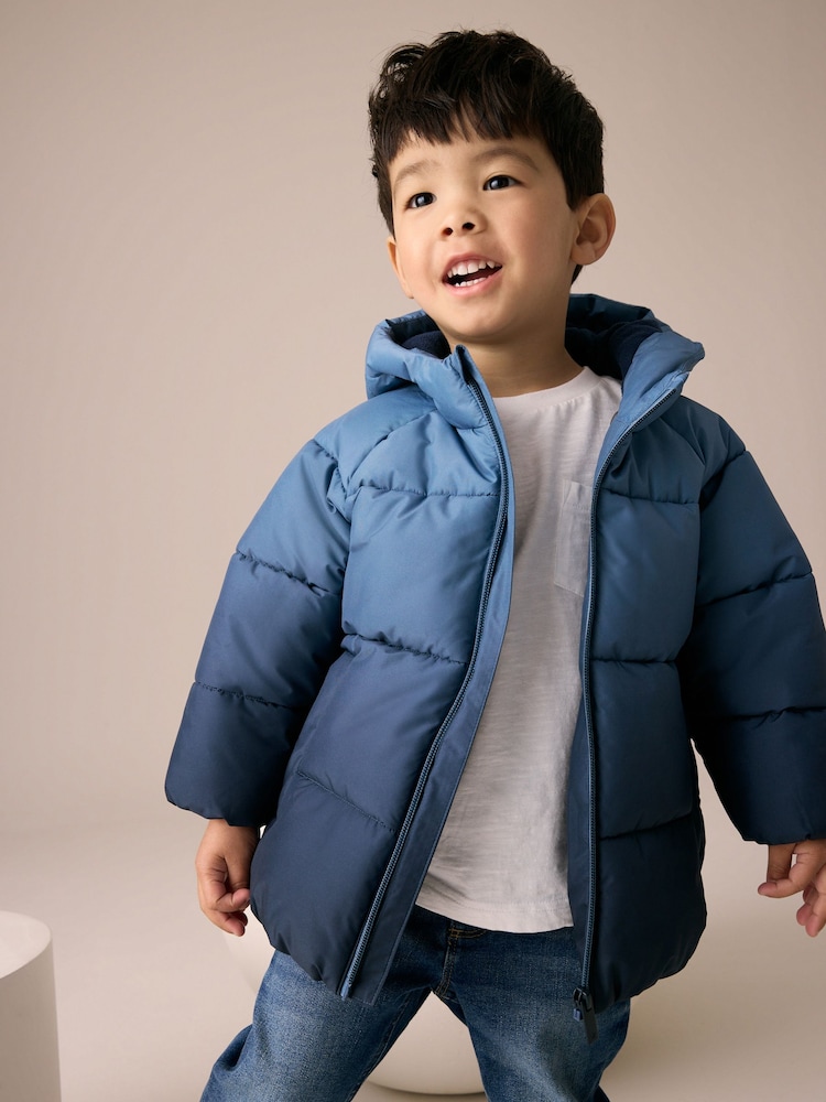 Blue Dip-Dye Padded Coat (3mths-7yrs) - Image 1 of 9