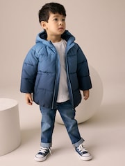 Blue Dip-Dye Padded Coat (3mths-7yrs) - Image 2 of 9