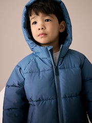 Blue Dip-Dye Padded Coat (3mths-7yrs) - Image 4 of 9