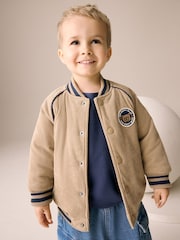 Neutral Cord Varsity Bomber Jacket (3mths-7yrs) - Image 1 of 8