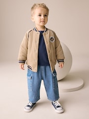 Neutral Cord Varsity Bomber Jacket (3mths-7yrs) - Image 2 of 8