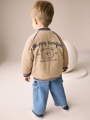 Neutral Cord Varsity Bomber Jacket (3mths-7yrs) - Image 3 of 8