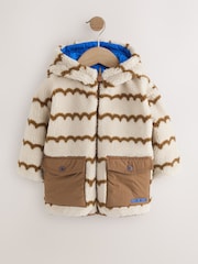 Blue/Green Reversible Borg Jacket (3mths-7yrs) - Image 4 of 9