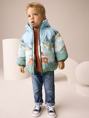 Green Scene Print Padded Coat (3mths-7yrs) - Image 2 of 10