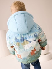 Green Scene Print Padded Coat (3mths-7yrs) - Image 3 of 10