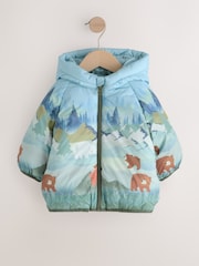 Green Scene Print Padded Coat (3mths-7yrs) - Image 5 of 10