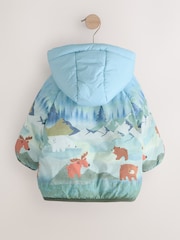 Green Scene Print Padded Coat (3mths-7yrs) - Image 7 of 10