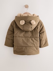 Tan Brown Shower Resistant Borg Jacket (3mths-7yrs) - Image 3 of 8