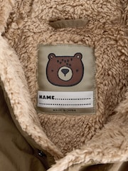 Tan Brown Shower Resistant Borg Jacket (3mths-7yrs) - Image 5 of 8