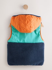 Multi Colourblock Borg Gilet (3mths-7yrs) - Image 2 of 4